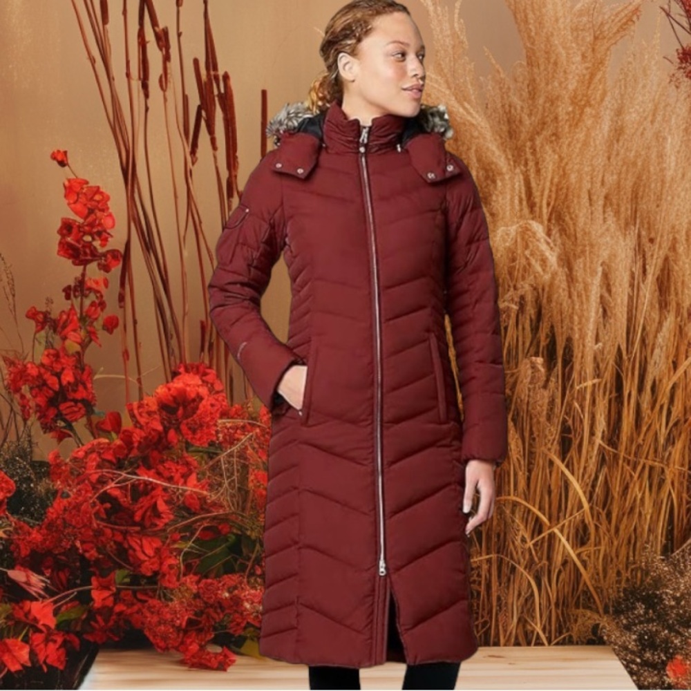 EDDIE BAUER SIZE SUN VALLEY DOWN DUFFLE COAT IN DARK SABLE SIZE PETITE LARGE - Picture 12 of 16